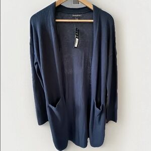 Banana Republic x Repreve Womens M Recycled Long Open Front Cardigan Sweater Eco